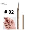 1/5Pcs Nail Art Brush Ultra-fine Nylon Hair Comfortable Grip Metal Body Portable Beginner Professional DIY Nail Art Color Drawing Liner Dotting Pen