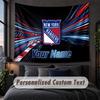 Custom Name Text Tapestry,New York Rangers Decorative Wall Hanging, Background Tapestry For Home Bedroom