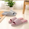 Fyra säsongers linne hemtofflor dam inomhus sovrum dam husrutschkana höst unisex älskarpåor vuxna utomhus casual sandaler