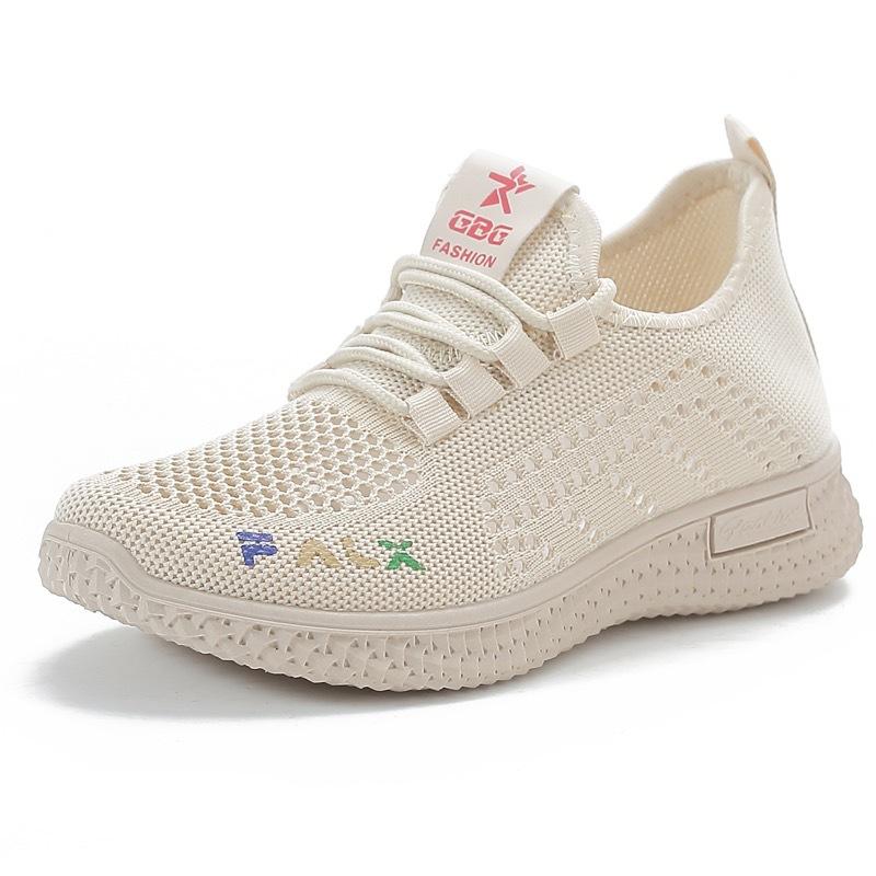 Women's Shoes Summer Hollow Mesh Sports Shoes Breathable Fashion Versatile Casual Soft Sole Non-slip Women's Single Shoes