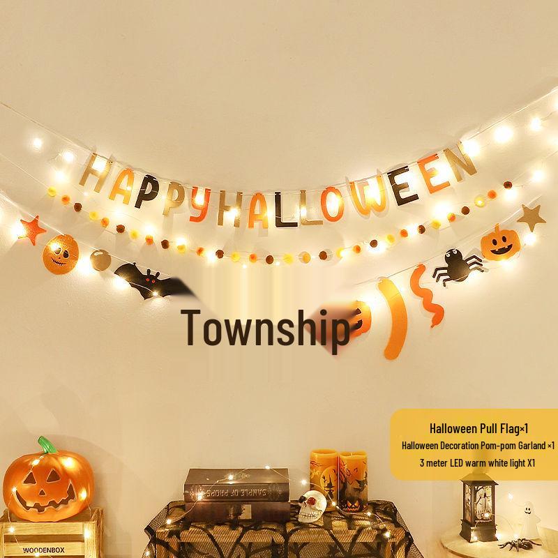 Halloween Hanging Decor: Flags, Flowers, and Ornaments for a Spooky Atmosphere