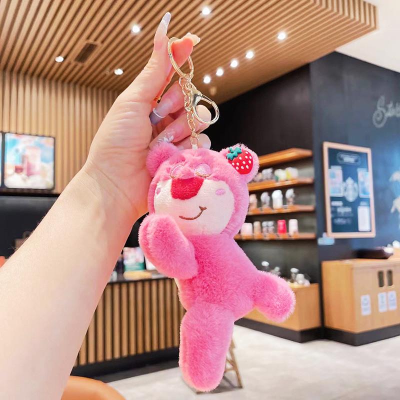 Bear Plush Cute Keychain Cartoon Doll Pendant Stuffed Toy Key Buckle Decoration