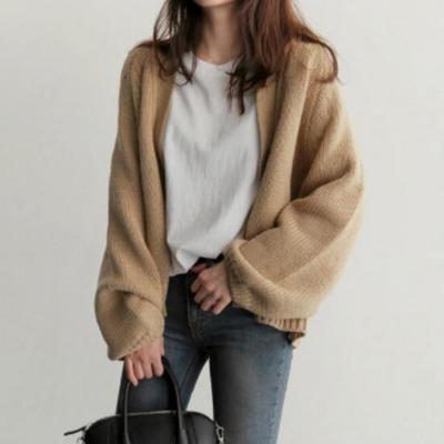 New Arrivals Open Run Women Loose Fit Winter Sweater Cardigan
