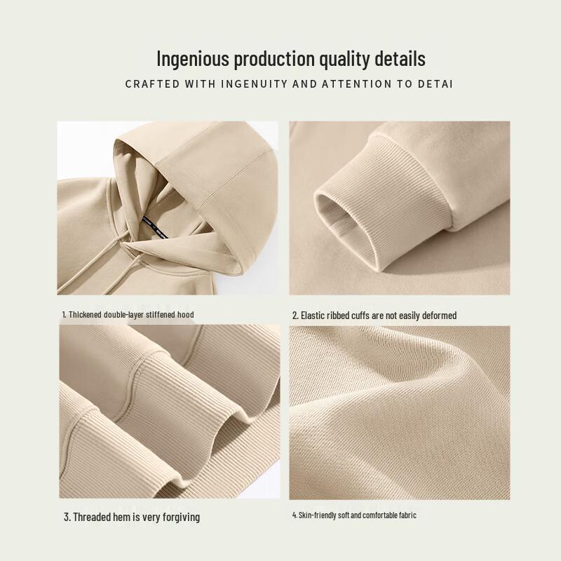 Jeanswest Men's T1003 Hooded Graphic Pullover Sweatshirt