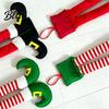 Christmas Ornament for Women Elf Legs Santa Legs Hanging Ornaments Plush Stuffed Xmas Car Pendant Decorative Fun Holiday Decor Mirror Door Handle,