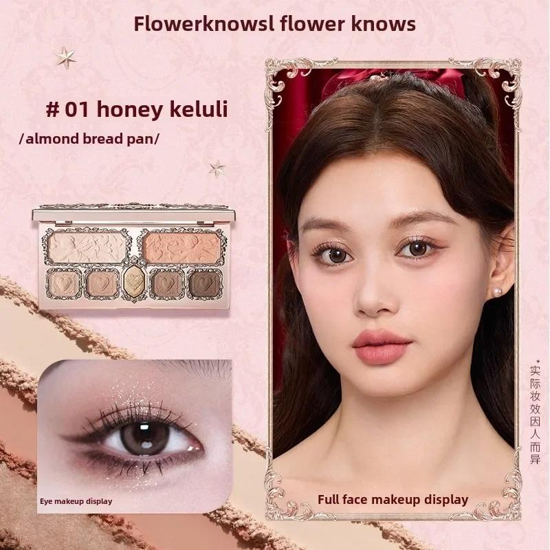 Flowerknows Strawberry Cupid Collection Ansiktsfärgpalett Rouge Ögonskugga Highlighter Flower Know Ansiktsbronzerpalett