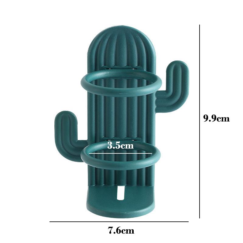 Cactus Toothbrush Holder No Punching Single Person Electric Toothbrush Storage Rack Makeup Brush Comb Shelf Bathroom Supplies