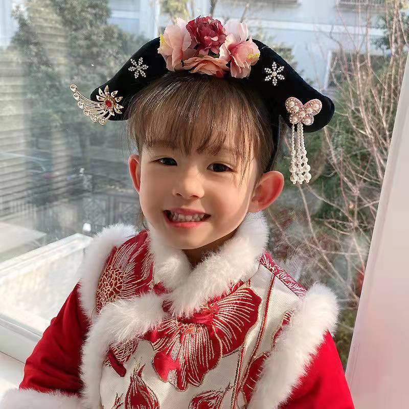 Ancient Chinese Princess Hairband Hair Hoop Vintage Cute Headband Headwear Children Girls Baby Performance Headband Hairpin