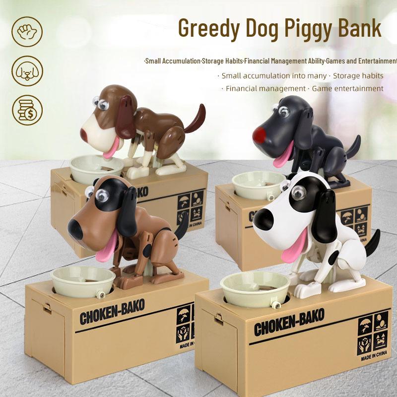 Creative Electric Cartoon Money-Eating Dog Piggy Bank - Lucky Dog Children's Birthday Gift