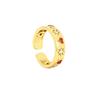 Heart and Star Zircon Open Ring: Chic European-American Luxury Women's Style