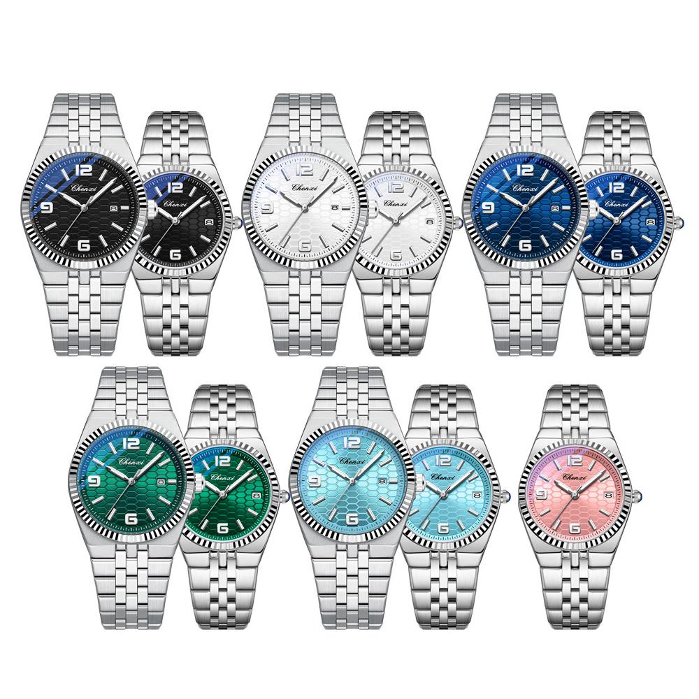 Couple Watch Luxury Quartz Watch Waterproof Watch Lover Gift Night Light Classic Date Week Clock His Her Watch