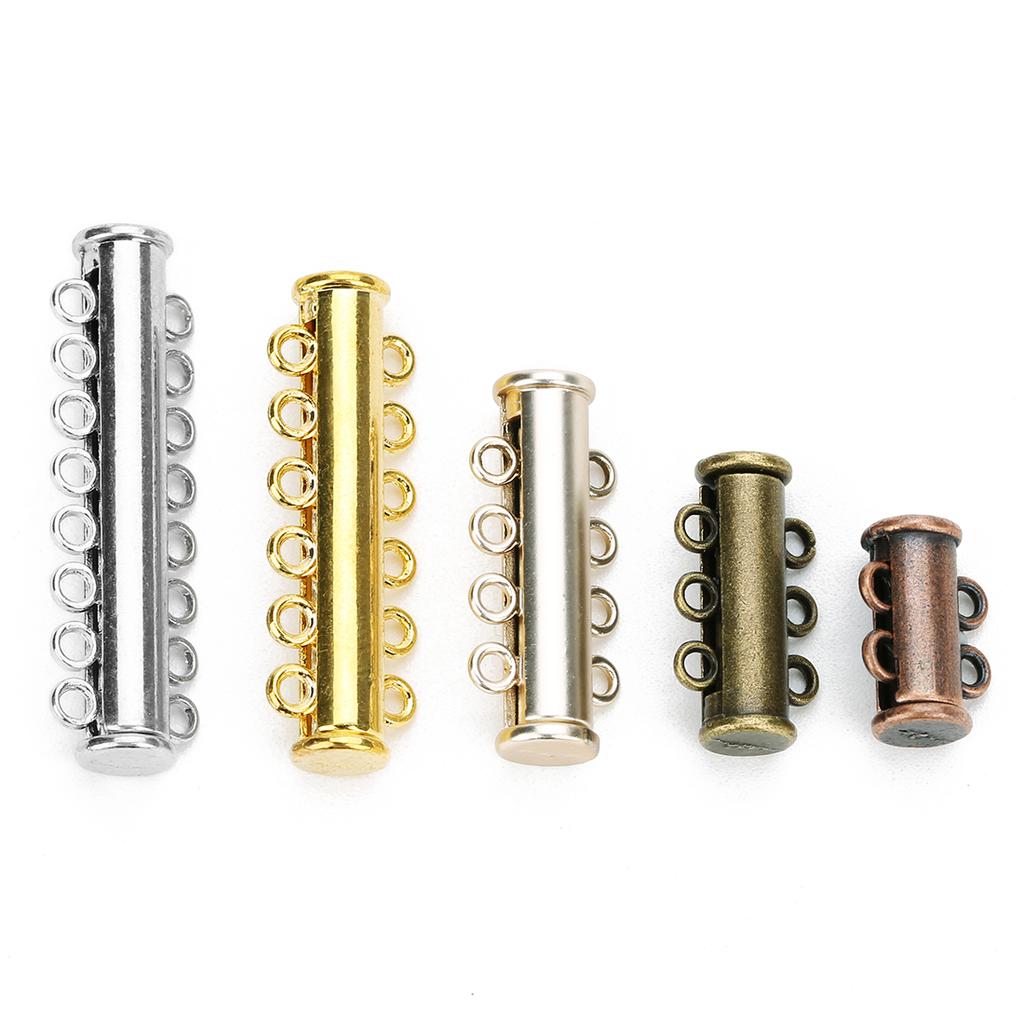5 Stück Vergoldete Starke Magnetische Schieberöhren Verschluss Für Schichtarmbänder Halsketten Schnalle Haken Schmuckherstellung Zubehör Großhandel