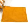 HERMES Border with pouch Cannes PM Tote Bag Hand Bag Canvas yellow/White