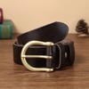 Copper Buckle Belt Men'S Genuine Leather Pin Buckle The First Layer Of Pure Cowhide Simple And Versatile Retro Casual Young People'S Jeans Belt