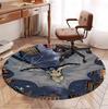 Batman Pattern Round Rug, Indoor/Outdoor Mat, for Picnic, Gameroom, Bedroom, Office, Living Room, Home Decor Carpet, Birthday Gift