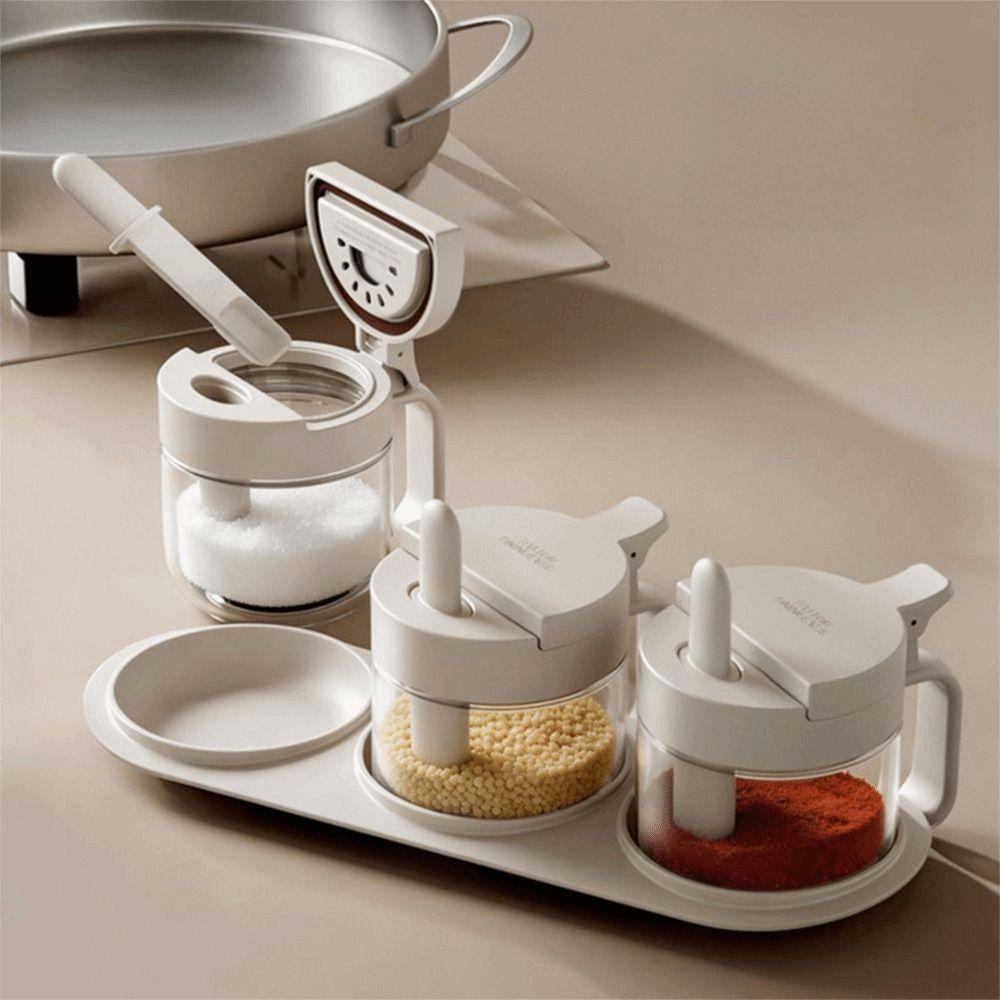 Sealing Seasoning Containers Leakproof Salt Storage Box Condiment Canister Sugar Storage