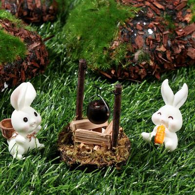 Chopping Wood Micro Landscape Accessories Miniatures Campfire Fairy Garden Decor Dollhouse Bonfire Villa Scene Model