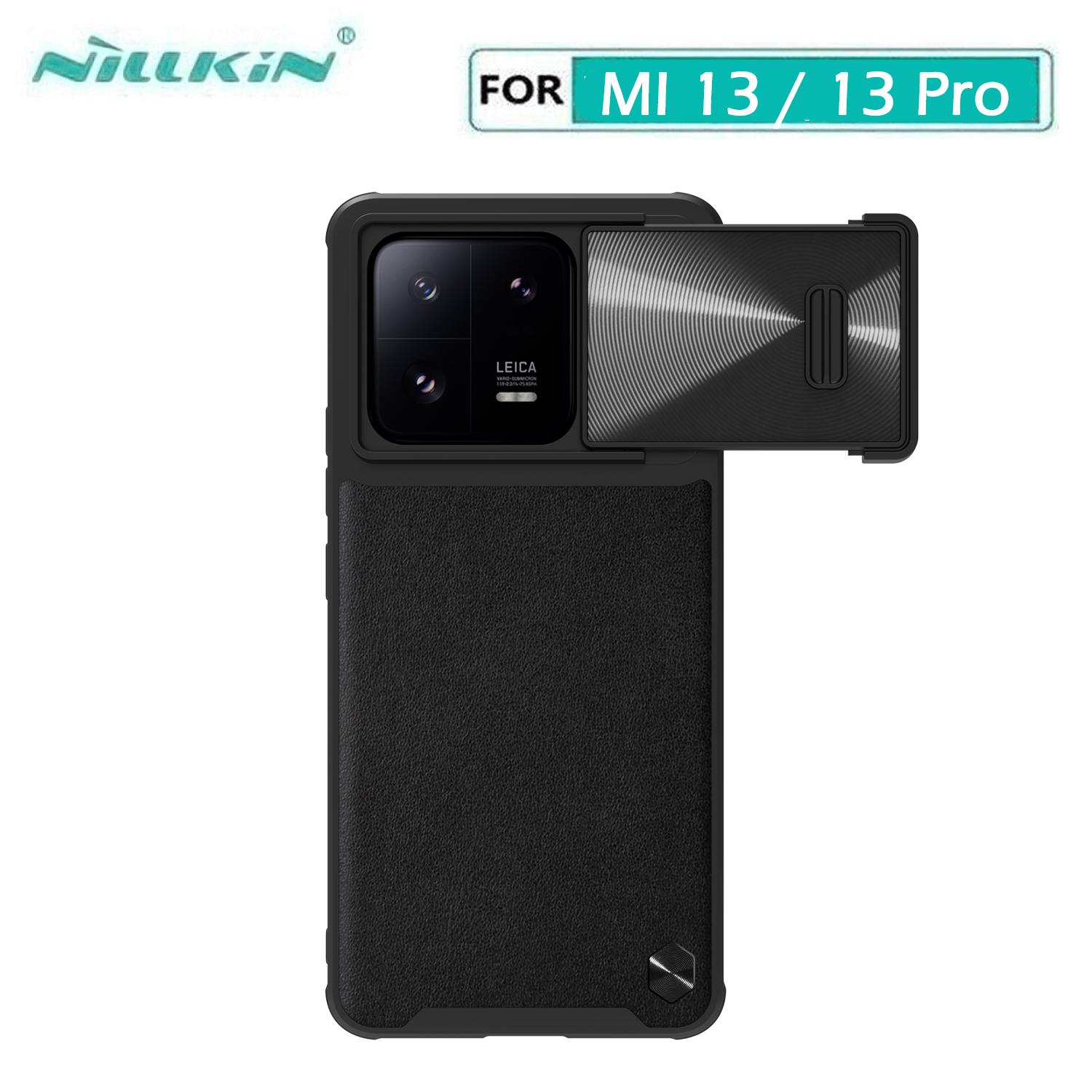 

Чехол NILLKIN CamShield для Xiaomi MI 13, кожаный чехол S, задняя крышка из ТПУ для MI13 Pro, чехол