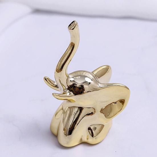 Langlebige Elefantenfigur, bezaubernde, dekorative, bruchsichere Mini-Kaninchen-Elefant-Statue für den Schreibtisch, Ornament für Zuhause