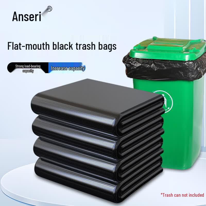 Ansell Black Rectangular Trash Bags