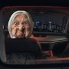 Auto Interior Accessories 2Pcs Funny Granny Face Car Headrest Covers, Breathable Seat Vehicle Protector Protectors, Stretchy Universal for SUV