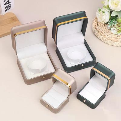 1PC Jewelry Box High End Leather Ring Box Jewelry Box, Valentine's Day, Mother's Day, Birthday Party Gift Box