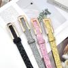 Glitter Schitterende Strass Riem Veelzijdige U-vormige Gesp Riem Dames Mode Tailleband