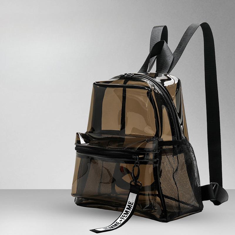 Summer Travel Women's Transparent Backpack Fashion Waterproof PVC Jelly Backpack Minimalist Beach Bag