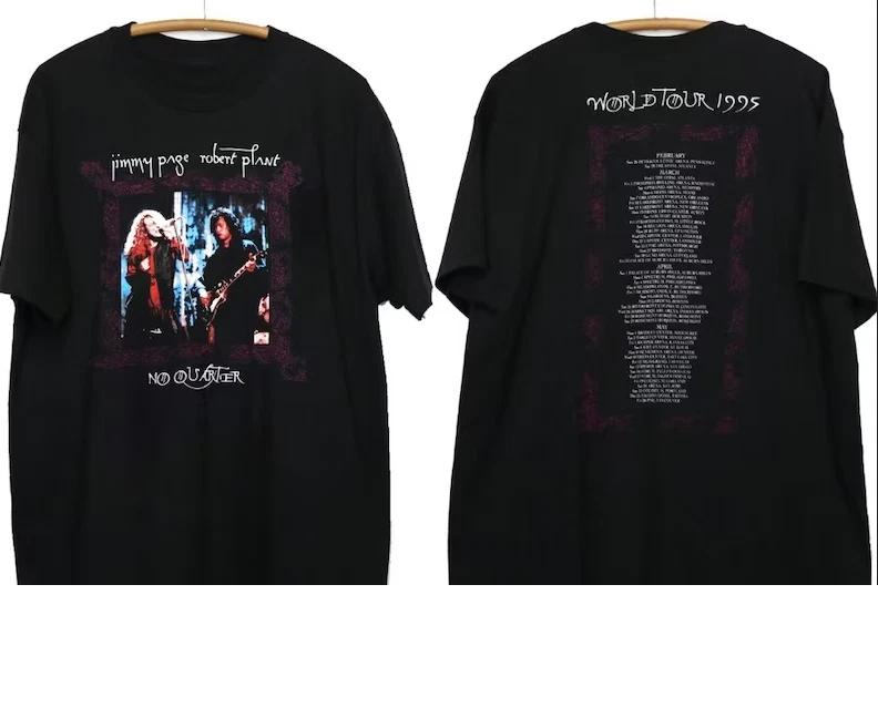 Jimmy Page Shirt, 1995 Jimmy Page Robert Plant No Quarter World Tour Shirt M