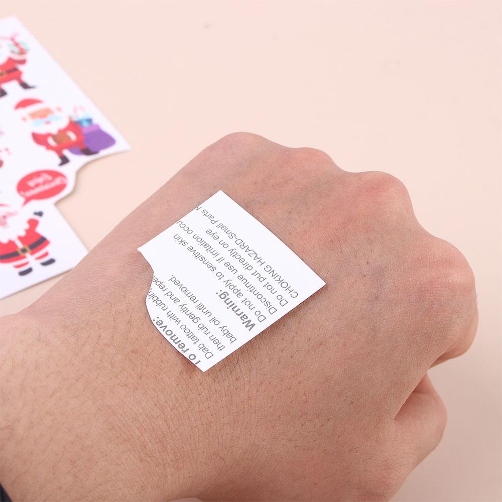 Supplies Arm Neck Cartoon Fake Tattoo Temporary Tattoos Body Art Decals Christmas Tattoo Stickers
