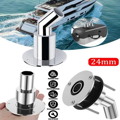 24mm průchozí plášť výfuku trupu nerezová ocel armatury výfuku trupu rovná/zakřivená trubková zásuvka Hardware pro naftové ohřívače