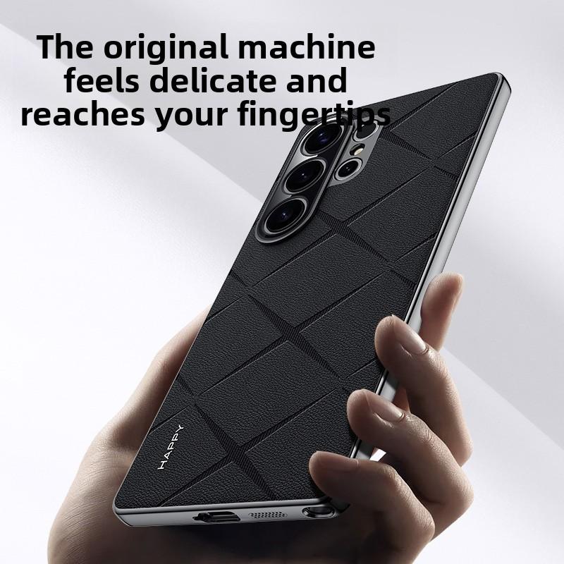 For Samsung Galaxy S26 Ultra Case Luxury Vegan Leather Lens Protective Back Cover Case For Samsung S26 Plus S26Ultra Phone Shell