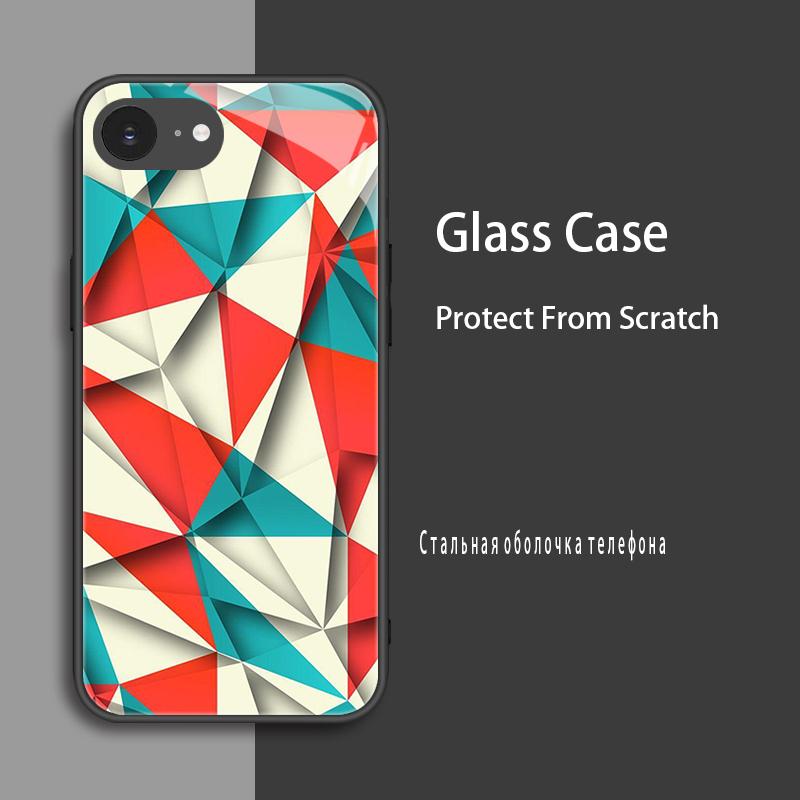 For iPhone 16e 17e Case Luxury Tempered Glass Case For iPhone SE4 16e SE 2025 SE 4 Cases Marble Painted Protective Fundas Cover iPhone 16e