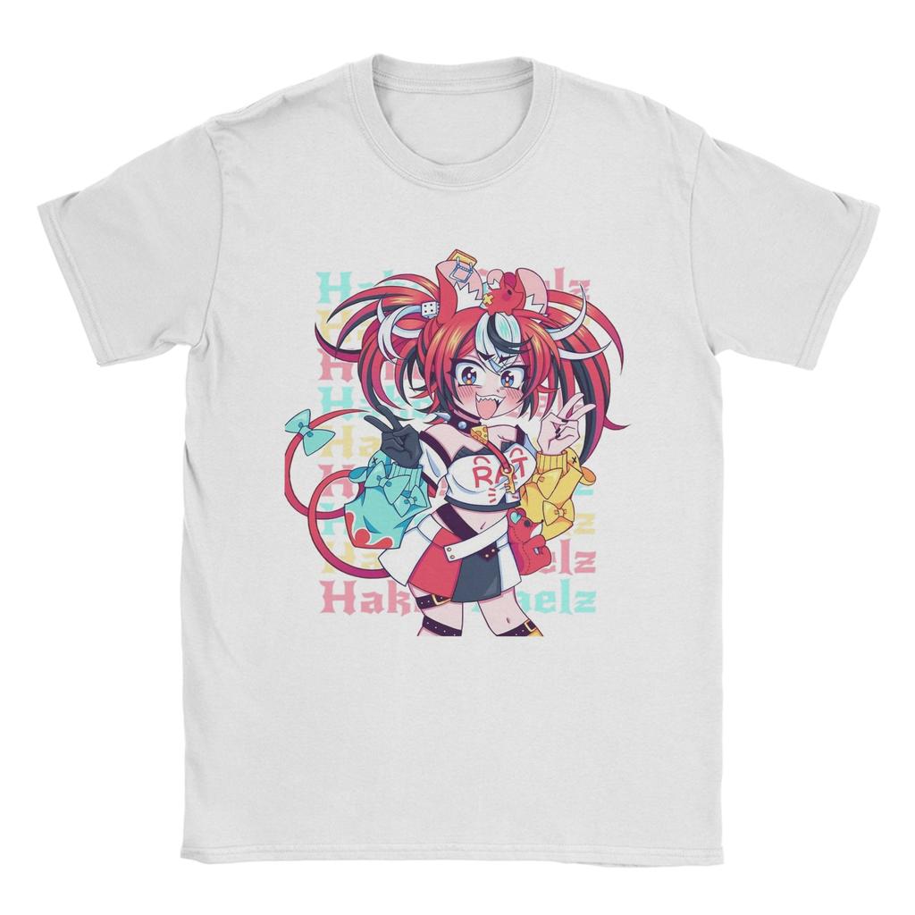 Hololive Hakos Baelz Cotton TShirt For Unisex Summer  Streetwear TShirts Crew Neck Hippie Tee Shirt Oversized Wholesale Clothes