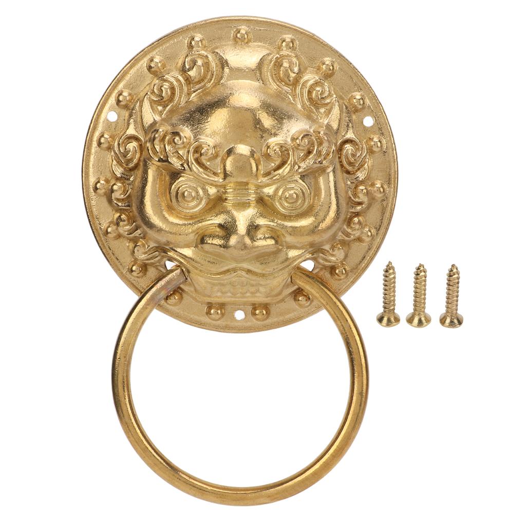 Dörrknackare Kinesisk Stil Djurhuvudstil Modellerad Antik Mässing Enkel Installation Korrosion