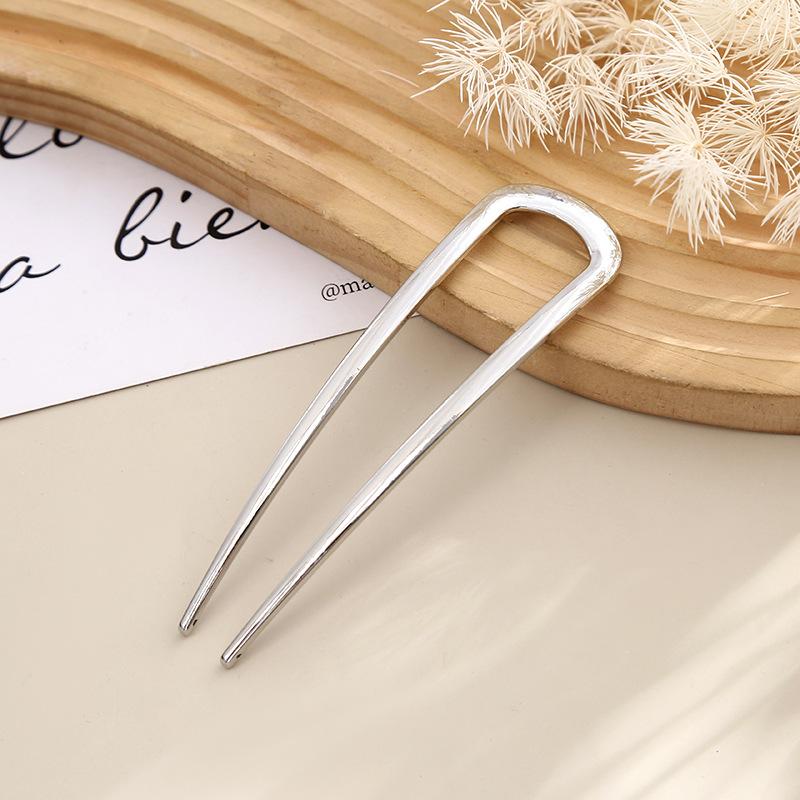 Fashion Hair Accessories Women Jewelry Headwear New Simple U Shaped Hair Forks Hairpin Metal Hair Sticks Geometric Hair Clips