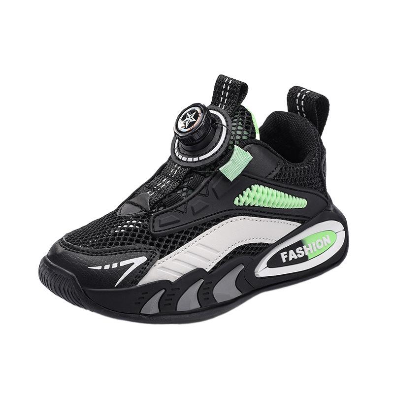 Spring and summer low-top mesh breathable men's shoes children's rotating buckle running shoes male and female students sports shoes running