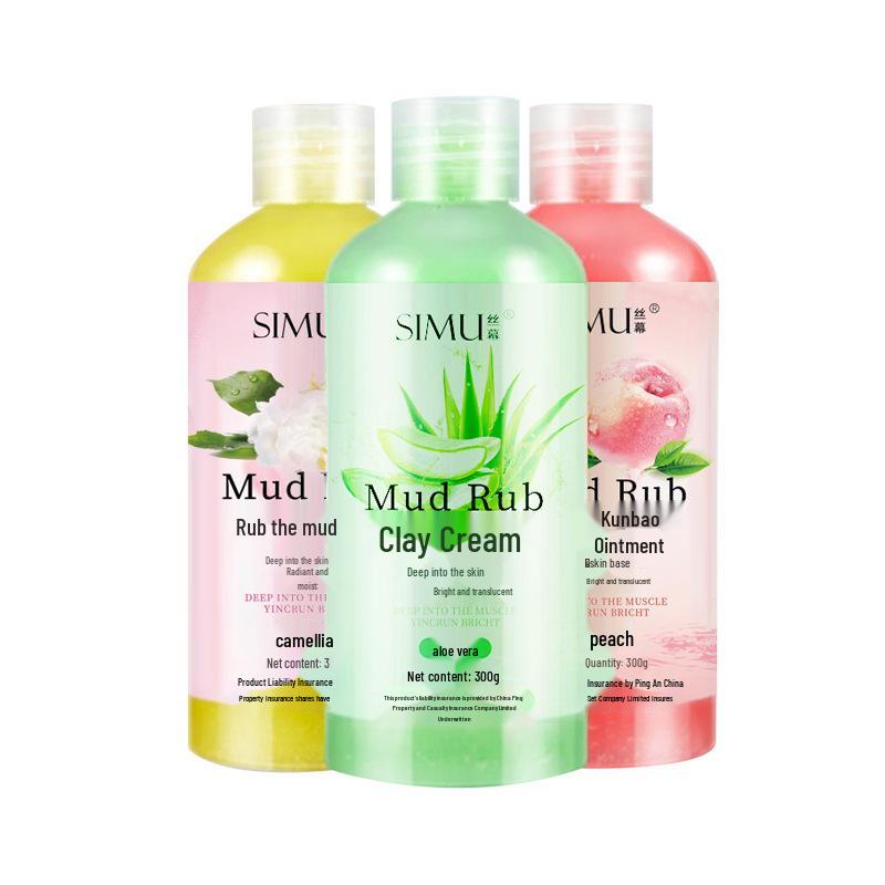 Aloe Vera Exfoliating Silk Screen Shower Gel - Long-Lasting Fragrance Mud Scrub