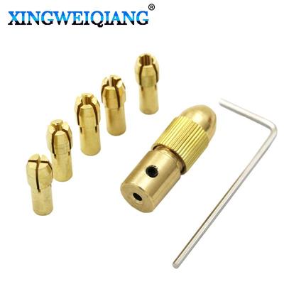 Compact Electric Drill with Self-Tightening Chuck and Multiple Brass Bit Holders