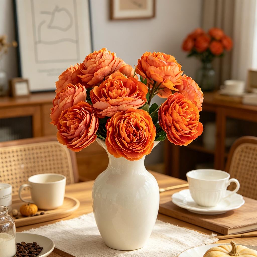 5/10pcs Artificial Flowers Silk Peony Wedding Bridal Bouquet Outdoor Garden Home Living Room Table Decora DIY Gifts Vase Wreath