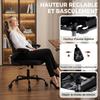 Ergonomic Office Chair, Mesh, Adjustable Lumbar Support, Headrest, 64 X 65 X 129 Cm, Black