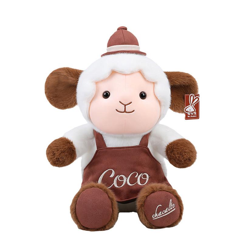 

Плюшевая игрушка-овечка с наполнителем из ПП-хлопка для детей и взрослых. Идеальный подарок для любителей животных. 23cm