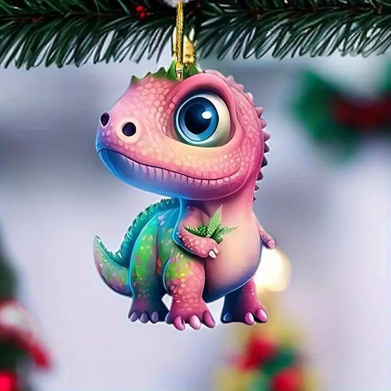 Dinosaur Cartoon Charming Acrylic Car Decoration Accessory For Interiors Stylish