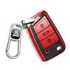 Key Case Cover For Vw Touran Tiguan Golf 7 Gti Polo T-Cross T-Roc Skoda Rapid Kodiaq Octavia Fabia Seat Ibiza Leon Ateca Arona