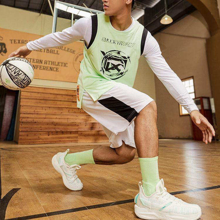 Anta Basketball Jerseys Men's Seagull Turquoise Moderate Straight Fit 152231207-1