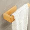 No Drill Wooden Towel Rack Self Adhesive Towel Bar Household Bathroom Multi Purpose Wall Storage Shelf Organizer Towel Holder