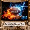 American Football (27) Theme Wall Tapestry Customized With Name Text Personalized Hanging Tapestry For Bedroom Living Room Decor