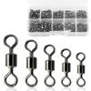 Set di Girelle da Pesca da 210 Pezzi con Cuscinetto a Sfere Snap Connector Accessori da Pesca per Acqua Salata Acqua Dolce