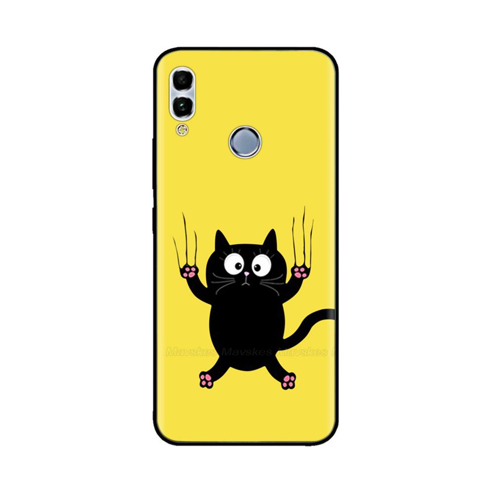 For Huawei P Smart 2019 6.21" Soft Black Silicone Phone Back Cover Case For Huawei P Smart 2019 POT-LX1 POT-LX3 POT LX1 Case Bag