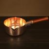 Small Copper Small Oil Pot Wooden Handle Snow Pan Electromagnetic Gas-fired Western Food Copper Pot Pure Red Copper Milk Pot